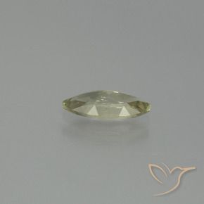 1.27캐럿 천연 매우 연한 옐로우 컬러체인지 디아스포어, 마퀴즈, 10.9×5.1 mm, VS-SI