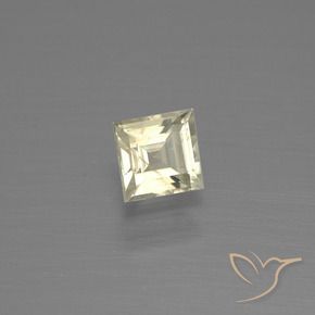 0.60캐럿 천연 매우 옅은 노란색 색상 변화 디아스포어, 정사각형, VS-SI