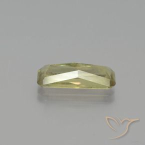 3.65캐럿 천연 라이트 옐로우 컬러체인지 디아스포어, 에메랄드 컷, 15×6.3 mm, SI