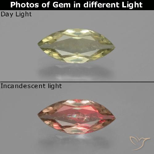 1.10ct 자연스러운 매우 밝은 노란색 색상 변화 디아스포어, 보석, VS-SI