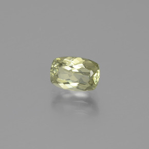 1.31캐럿 천연 라이트 옐로우 컬러체인지 디아스포어, 쿠션 컷, 7.6×5.2 mm, VVS