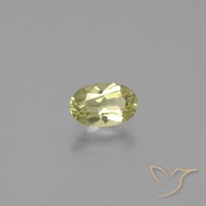 1.14캐럿 천연 옐로우 그린 컬러체인지 디아스포어, 타원형 컷, 8.1×5.1 mm, VVS-VS