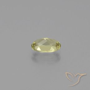 1.14캐럿 천연 옐로우 그린 컬러체인지 디아스포어, 타원형 컷, 8.1×5.1 mm, VVS-VS