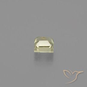 0.83캐럿 천연 매우 옅은 노란색 색상 변화 디아스포어, 정사각형, VVS-VS