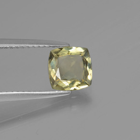1.25캐럿 천연 그린/핑크 컬러체인지 디아스포어, 쿠션 컷, 6.5×6.5 mm, VVS-VS