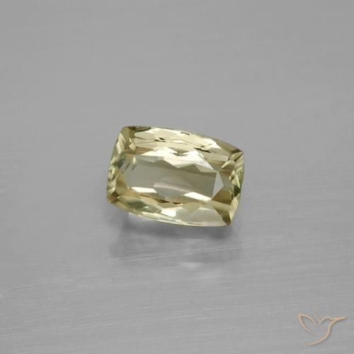 1.20캐럿 천연 미디엄 옐로우 컬러체인지 디아스포어, 쿠션 컷, 7.2×4.9 mm, VVS-VS