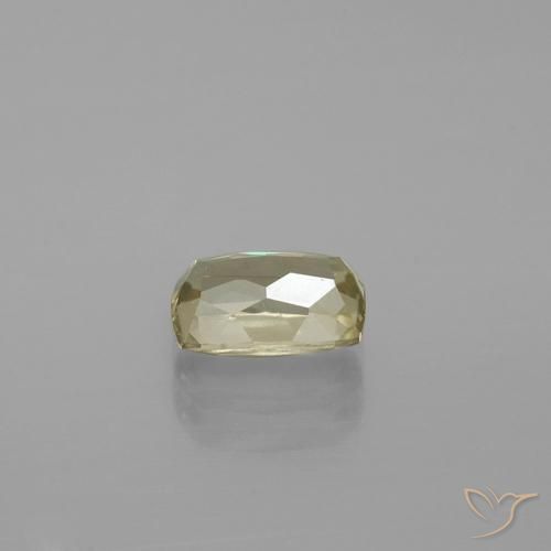 1.20캐럿 천연 미디엄 옐로우 컬러체인지 디아스포어, 쿠션 컷, 7.2×4.9 mm, VVS-VS