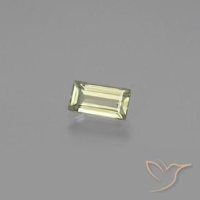 1.27캐럿 천연 매우 밝은 노란색 색상 변화 디아스포어, 바게트, VVS