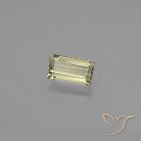 1.39캐럿 천연 연노랑 색상 변화 디아스포어, 바게트, VVS