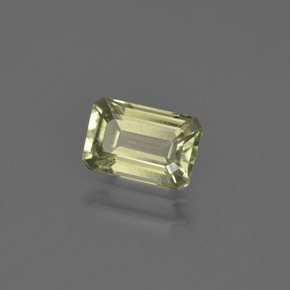 0.97캐럿 천연 매우 연한 옐로우 컬러체인지 디아스포어, 에메랄드 컷, 7×4.6 mm, VVS-VS