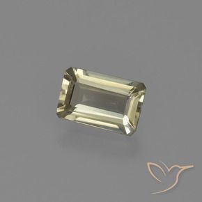 0.83캐럿 천연 갈색빛 옐로우 컬러체인지 디아스포어, 에메랄드 컷, 7.1×4.6 mm, VVS-VS