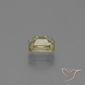 1.19캐럿 천연 라이트 옐로우 컬러체인지 디아스포어, 에메랄드 컷, 6.4×5.3 mm, VS