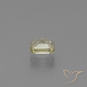 0.95캐럿 천연 옅은 노랑 색상 변화 디아스포어, 옥타곤 / 에메랄드 컷, VVS-VS