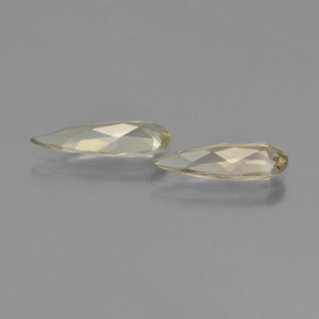2.22캐럿 천연 매우 밝은 황금색 컬러체인지 디아스포어 보석, 배 모양, 13.1×4.6 mm, VVS