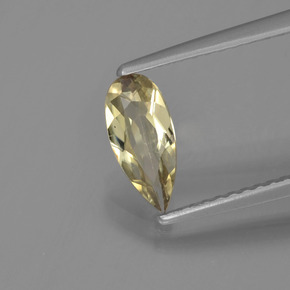 0.61캐럿 천연 따뜻한 노란색 컬러체인지 디아스포어, 배 모양, 8.9×4.1 mm, VVS-VS