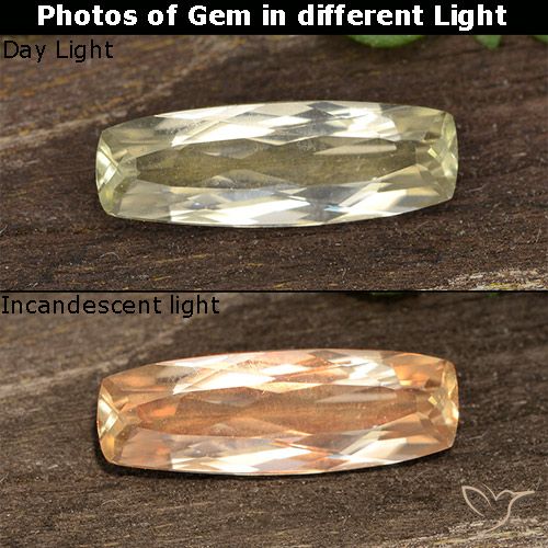 1.01ct 자연스러운 연노랑 색상 변화 디아스포어, 방석, VVS