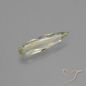0.54캐럿 천연 매우 연한 옐로우 컬러체인지 디아스포어, 배 모양, 12.5×3.3 mm, VVS-VS