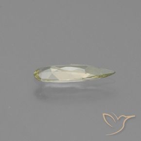 0.60캐럿 천연 연노랑 색상 변화 디아스포어, 배 모양, VVS-VS