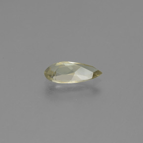 1.19캐럿 천연 옅은 노랑 컬러체인지 디아스포어, 배 모양, 10.3×4.7 mm, VVS-VS