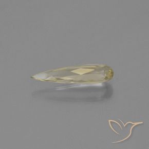 0.75캐럿 천연 연노랑 색상 변화 디아스포어, 배 모양, VVS-VS