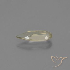 0.80캐럿 천연 옅은 노랑 색상 변화 디아스포어, 배 모양, VVS-VS