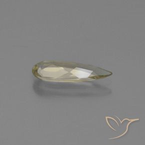 0.99캐럿 천연 매우 밝은 노란색 색상 변화 디아스포어, 배 모양, VVS-VS