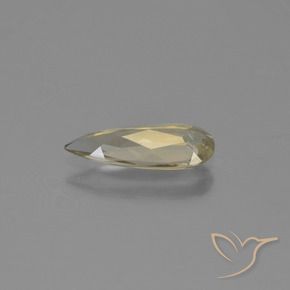 0.91캐럿 천연 연노랑 색상 변화 디아스포어, 배 모양, VVS-VS