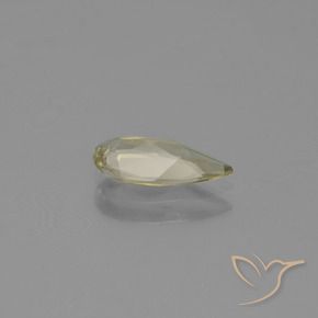 0.85캐럿 천연 연노랑 색상 변화 디아스포어, 배 모양, VVS-VS