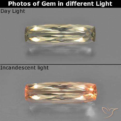 1.30ct 자연스러운 연노랑 색상 변화 디아스포어, 방석, VS