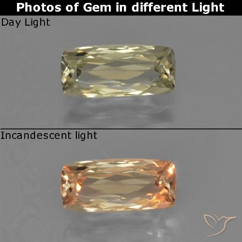 1.30ct 자연스러운 그윽한 노란색 색상 변화 디아스포어, 방석, VVS