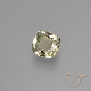 0.66캐럿 천연 매우 밝은 황금색 컬러체인지 디아스포어, 쿠션 컷, 5.4×5.2 mm, VVS-VS