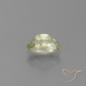 1.35캐럿 천연 옅은 노랑 컬러체인지 디아스포어, 타원형 컷, 8.2×5.2 mm, VS-SI