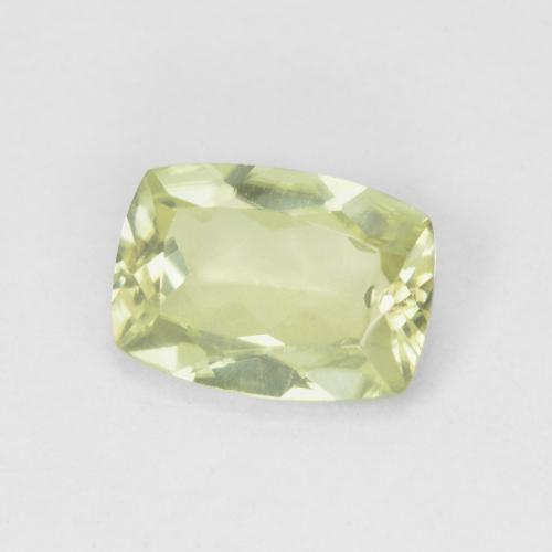 0.96캐럿 천연 라이트 옐로우 컬러체인지 디아스포어, 쿠션 컷, 7.4×5.3 mm, VVS-VS