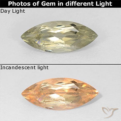 0.83ct 자연스러운 연노랑 색상 변화 디아스포어, 보석, VS