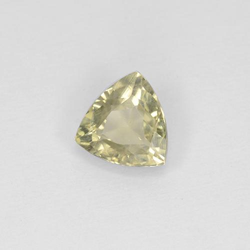 0.70캐럿 천연 라이트 옐로우 컬러체인지 디아스포어, 트릴리언, 6×5.8 mm, VS