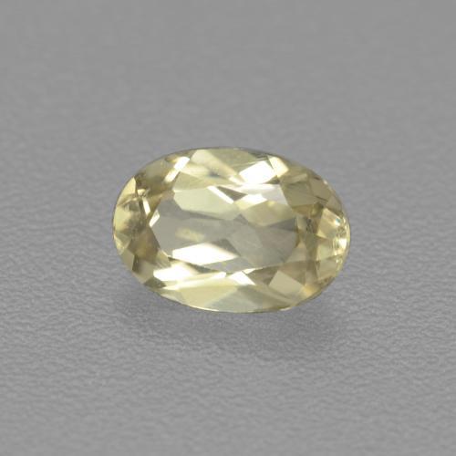 0.54캐럿 천연 라이트 옐로우 컬러체인지 디아스포어, 타원형 컷, 6.1×4.2 mm, VS