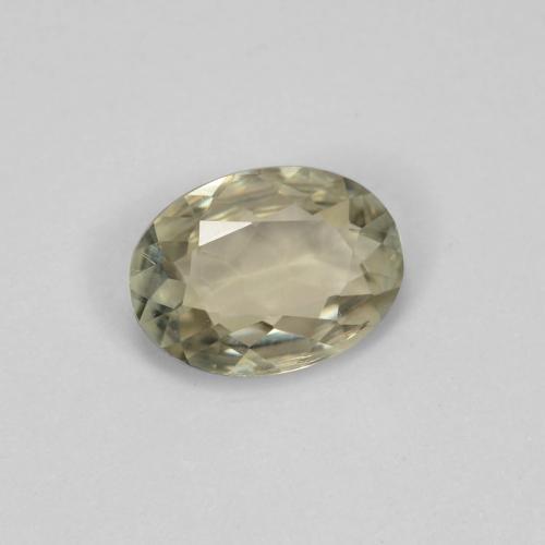 0.64캐럿 천연 갈색빛 옐로우 컬러체인지 디아스포어, 타원형 컷, 6.9×5.1 mm, VVS-VS