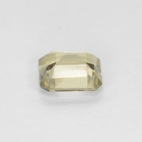 0.62캐럿 천연 라이트 옐로우 컬러체인지 디아스포어, 에메랄드 컷, 5.3×4.7 mm, VS