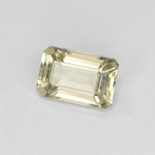 0.62캐럿 천연 매우 옅은 노란색 컬러체인지 디아스포어, 에메랄드 컷, 6.1×4 mm, VS