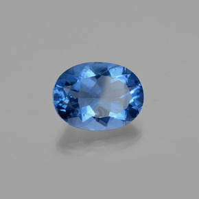 21.80캐럿 천연 바이올렛에서 블루 컬러체인지 플루오라이트, 타원형 컷, 20.1×15.2 mm, VS