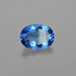 19.78캐럿 천연 밝은 파란색 컬러체인지 플루오라이트, 타원형 컷, 20×15 mm, VS