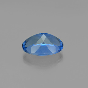 20.59캐럿 천연 다크 네이비 블루 컬러 체인지 플루오라이트, 타원형 컷, VS