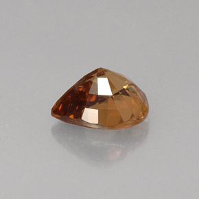 1.41캐럿 천연 골든 브라운에서 핑크 컬러체인지 가넷, 배 모양, 7.6×6.5 mm, VS