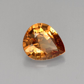 1.16캐럿 천연 골든 브라운에서 핑크 컬러체인지 가넷, 배 모양, 7.1×6 mm, VS