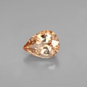 1.29캐럿 천연 오렌지 컬러체인지 가넷, 배 모양, 7.4×5.5 mm, VS-SI