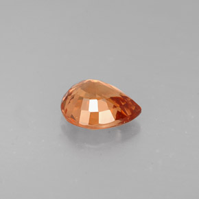 1.23캐럿 천연 오렌지 컬러체인지 가넷, 배 모양, 7×6 mm, VVS-VS