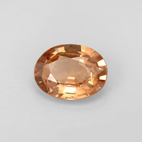 1.12캐럿 천연 골든 브라운에서 핑크 컬러체인지 가넷, 타원형 컷, 7.5×5.7 mm, VVS-VS