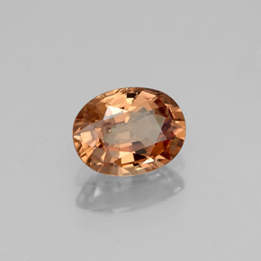 1.17캐럿 천연 오렌지 컬러체인지 가넷, 타원형 컷, 7.2×5.6 mm, VVS
