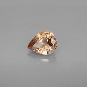 1.21캐럿 천연 골든 브라운에서 핑크 컬러체인지 가넷, 배 모양, 7.4×5.8 mm, VVS