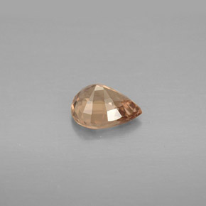 1.21캐럿 천연 골든 브라운에서 핑크 컬러체인지 가넷, 배 모양, 7.4×5.8 mm, VVS